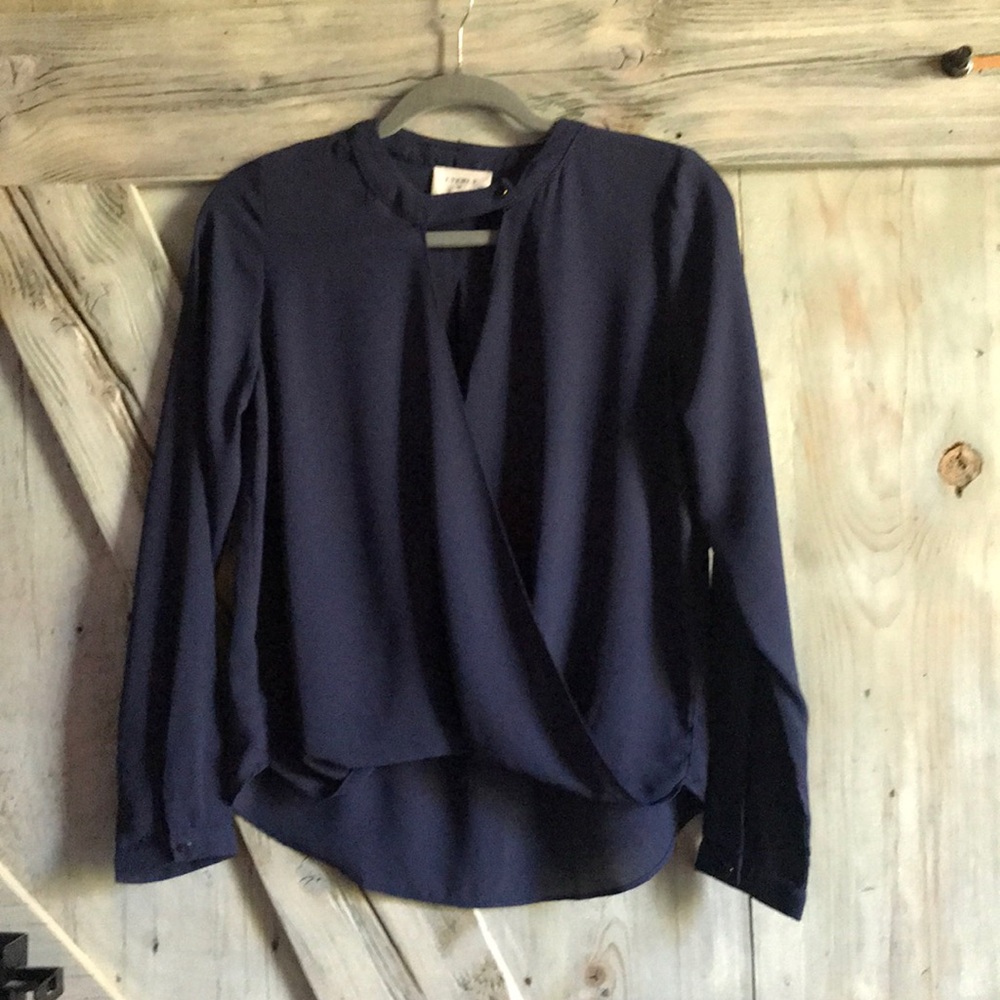 Everly Navy Blue Blouse